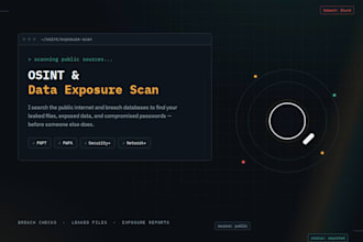search the internet for exposed data and passwords