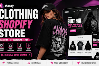 design clothing shopify store fashion website streetwear website y2k store