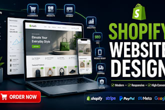 design shopify website store with premium responsive ecommerce design fast