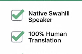 translate english to swahili, fast and accurately