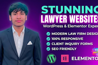 design a professional law firm, lawyer, and attorney website