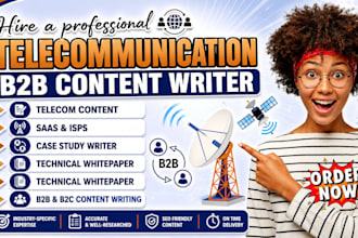 be your b2b ghostwriter for telecom 5g 6g iot content writer technical writing