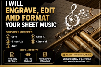 engrave, edit, and format your sheet music in sibelius