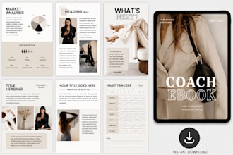 design coaching ebook canva, lead magnet pdf design, canva ebook design workbook