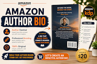 write your amazon author central bio and author brand story