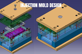 3d product design injection mold cad design solidworks slip casting 3d printing