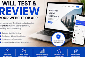 test your website or app and provide honest user feedback