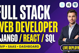 build a fullstack web app using django react and postgresql