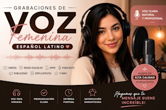 grabaré voz en español latino profesional