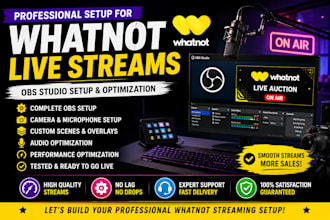 create a professional whatnot live streaming setup