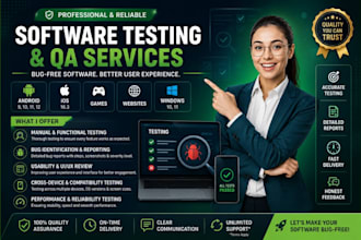 do QA testing and user testing for your software