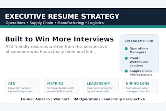 optimize your resume for operations, supply chain and executive jobs