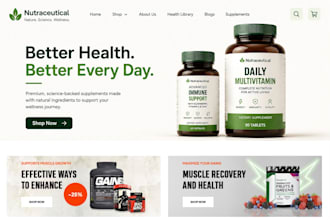 design nutraceutical shopify supplement website peptide nutraceutical store