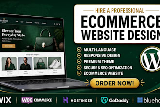 hostinger bluehost godaddy ecommerce website, shopify, wix ecommerce website