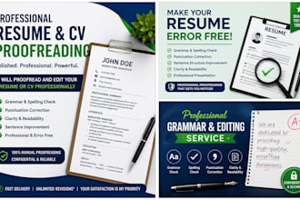 proofread and edit your resume and CV professionally
