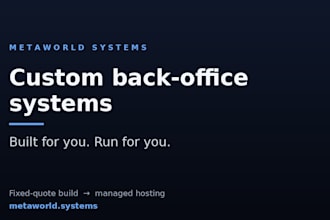 build and run a custom back office system for your business
