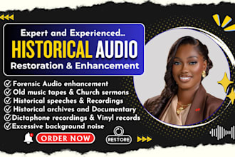 restore damaged historical audio, forensic audio editing, cleanup old audio file