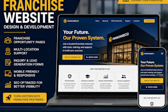 design a professional franchise website for business growth