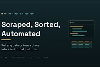 write a custom python automation script or web scraper