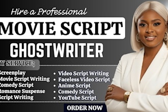 ghostwrite movie script documentary vertical short drama script fiction romance