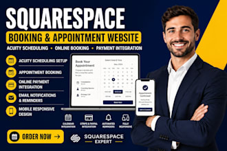 design squarespace booking appointment website acuity scheduling setup