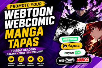 promote webtoon webcomic manga tapas voyceme