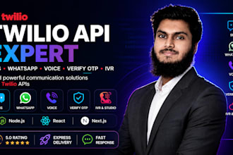 integrate twilio SMS, whatsapp, voice and verify API