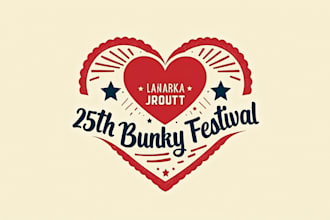 do make heart of america 250th birthday festival vintage logo design