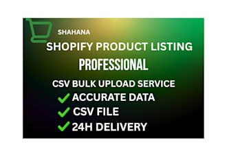 do shopify product listing and bulk