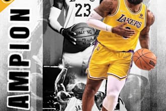 design a sport poster, gameday banner and sport flyer