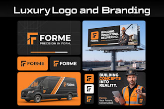 design a luxury logo, branding kit and brand identity