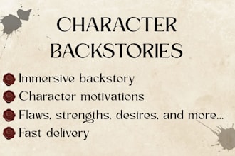 write a compelling backstory for your dnd or rpg character