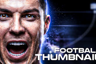 design high CTR football and soccer youtube thumbnails