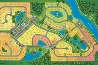create plot map, plat map, site map, property map, rv parking map