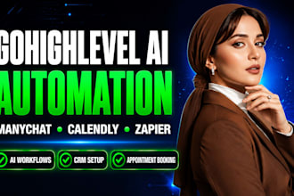setup gohighlevel manychat calendly zapier ai appointment booking automation