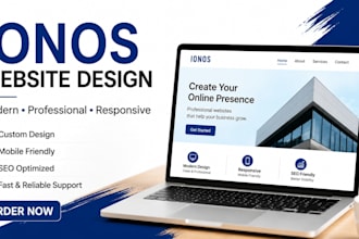 design responsive ionos website for business website hosting setup on page SEO