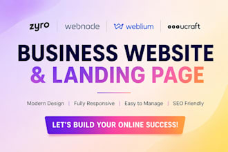 design zyro, webnode, weblium, ucraft business website and landing page