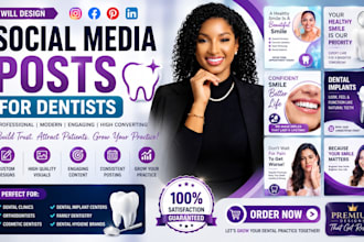 design social media posts for dentists with social media marketing and managemen