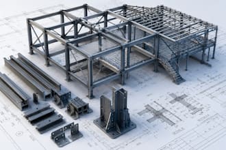 provide tekla steel detailing, bom, and nc files