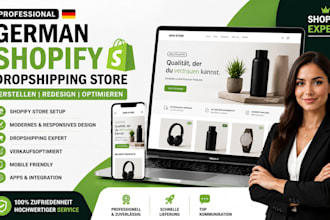 build german shopify dropshipping store redesign your shopify ecommerce webiste
