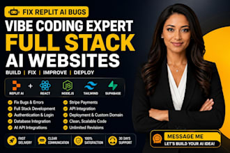 build fix replit ai full stack websites using vibe coding