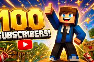 design a clickable minecraft thumbnail for your youtube video