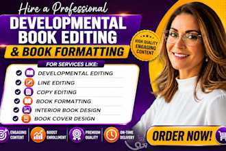 do developmental editing for online books, providing thoughtful suggestions
