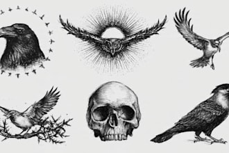 create detailed pen and ink illustrations for your project