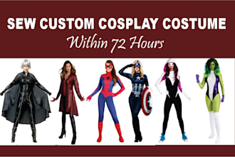 create custom cosplay costume within 72 hours
