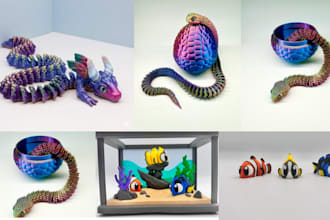 create 3d cute toy action figure articulated toy 3d figurines animal fidget toy