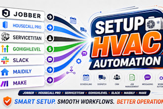 setup hvac jobber housecall pro service titan gohighlevel slack maidily make