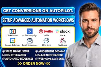 setup clickfunnels activecampaign twilio slack google calendar email sequences