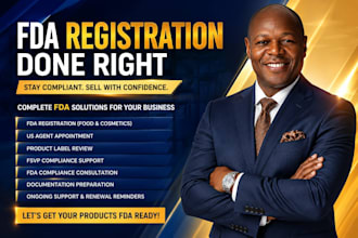complete your fda registration for food or cosmetics