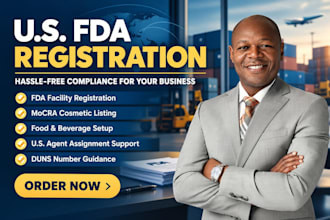 handle fda registration, import permits and product listing
